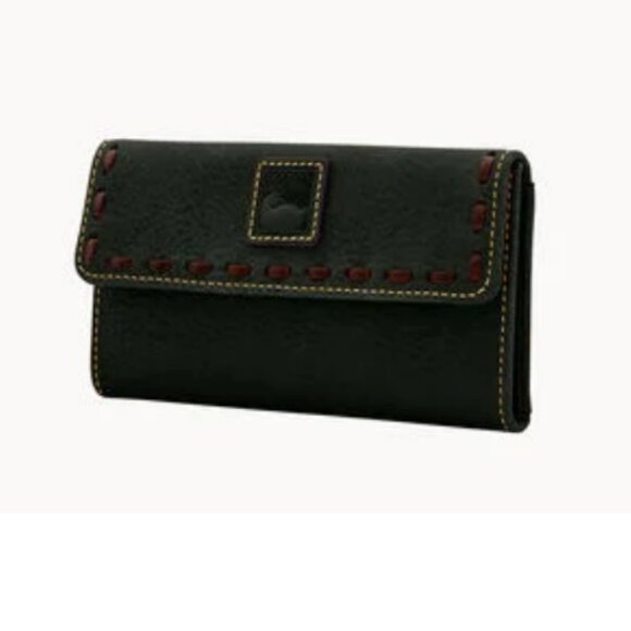 NWT Dooney & Bourke Florentine Continental Clutch Black - Picture 4 of 5